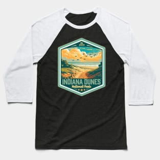 Indiana Dunes National Park Vintage WPA Style National Parks Art Baseball T-Shirt